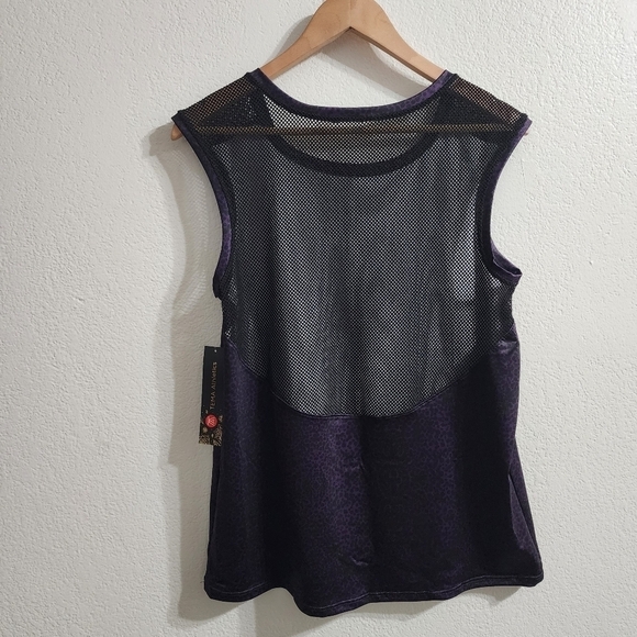 TEMA Purple Animal Print Work Out Tank Size M NWT - Picture 3 of 11
